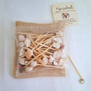Set of Fifty Seashell Hors D'Oeuvre Picks Skewers Coastal Cowgirl Nautical